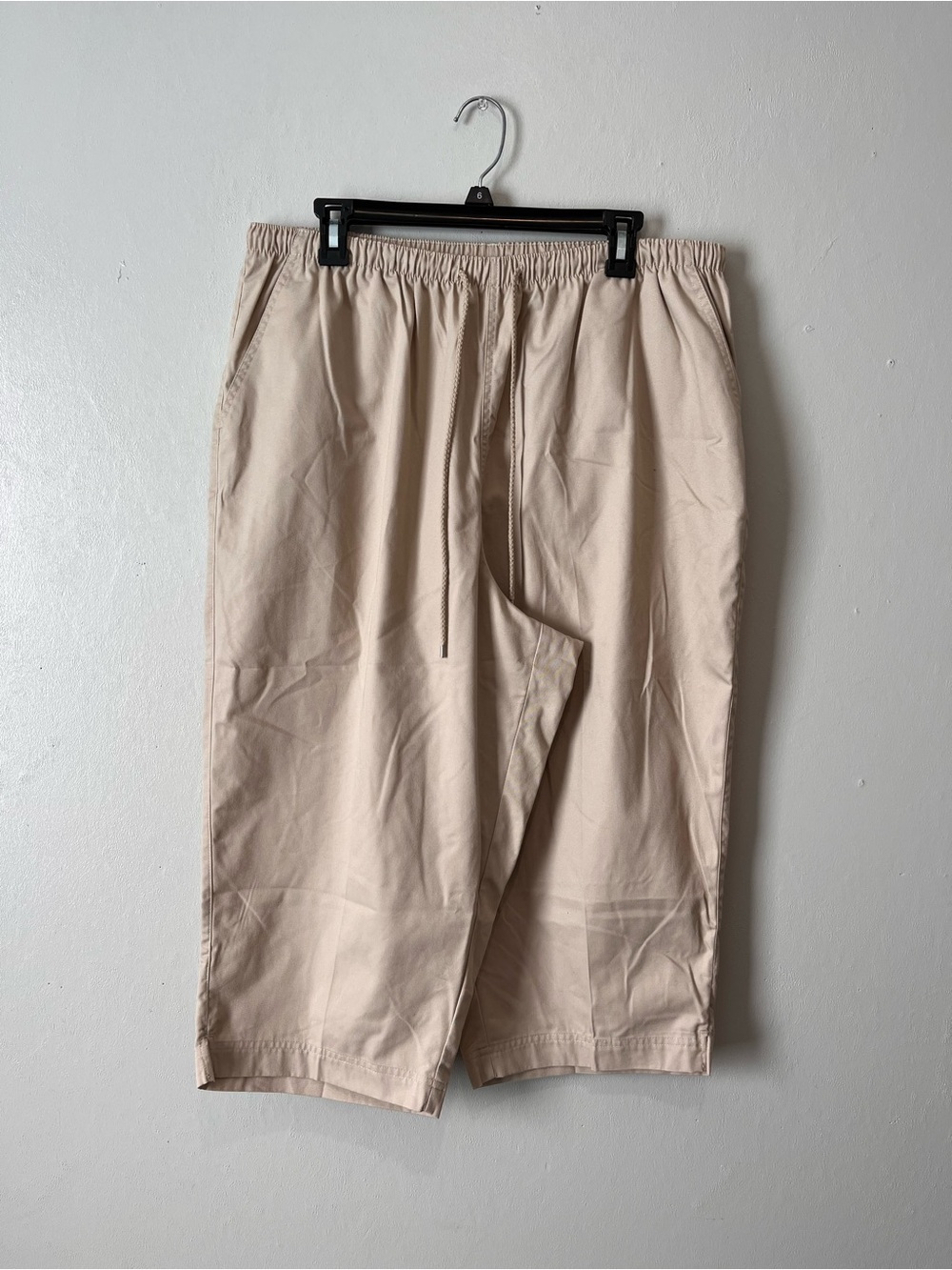 Paradise Bay Plus Beige Pull-On Capri Pants Women’s 1X